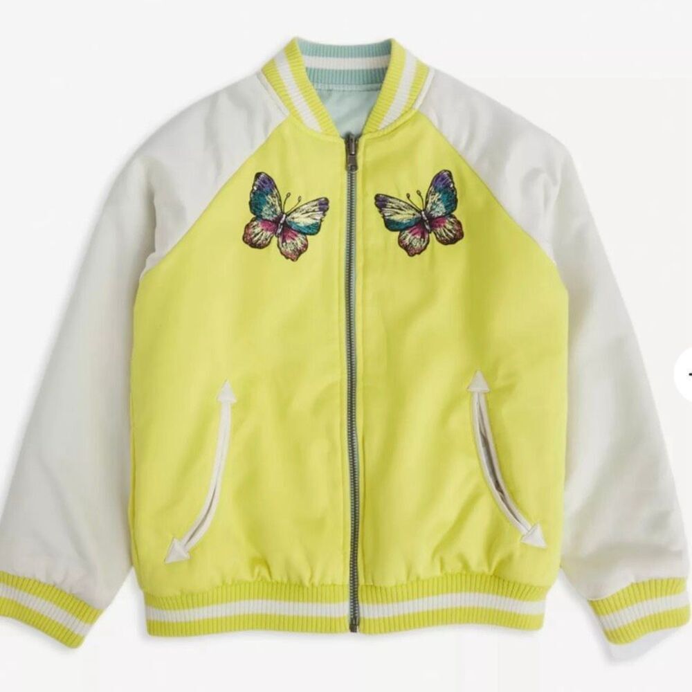NWT Stella McCartney Kids Reversible Butterfly Bomber Jacket. Size 2